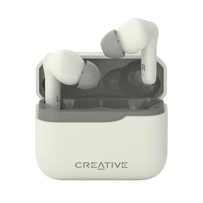 Creative Zen Air Plus kabellose Bluetooth In-Ear Kopfhörer mit ANC, Mikrofon, creme