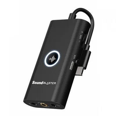 Creative Sound Blaster G3 Tragbarer Plug-and-Play USB-C DAC-Verstärker für PS4/Switch/PC/Mac