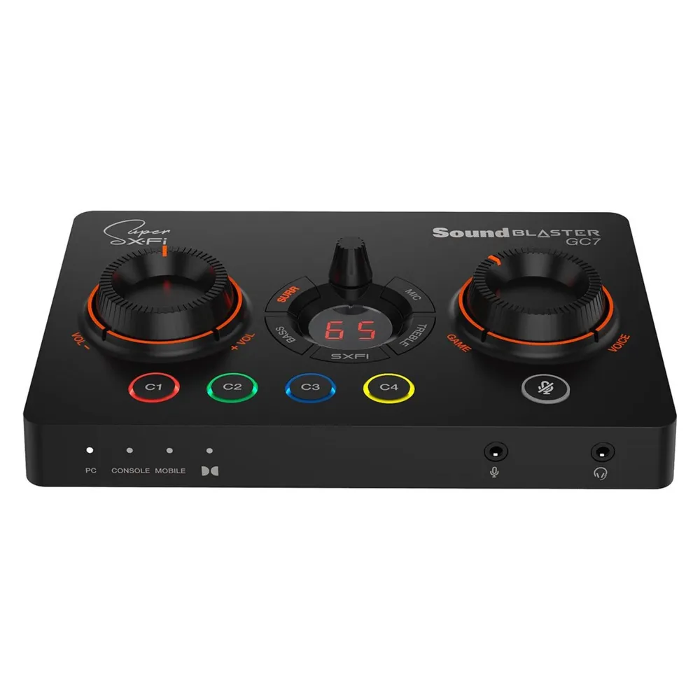 Creative Sound Blaster GC7 DAC RGB Super X-Fi USB Externe Soundkarte für Streaming