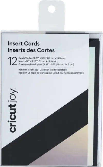 Cricut Joy Einsteckkarten 12er-Pack Schwarz/Holographisch