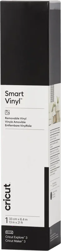 Cricut Smart Vinyl Abnehmbar 33x640 Schwarz