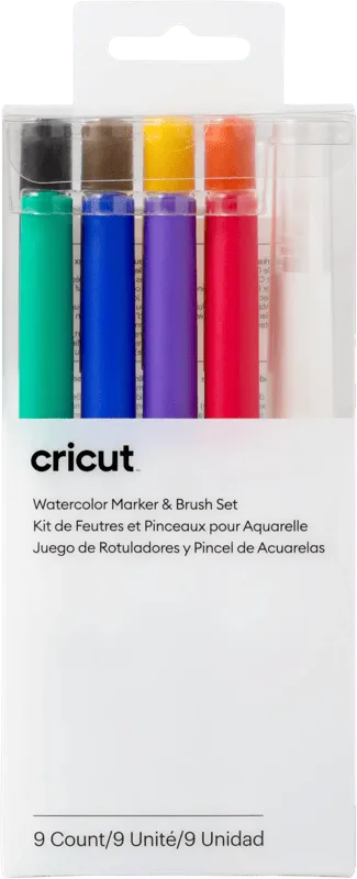 Cricut Aquarellmarker und Pinsel 9er-Pack 1,0 mm