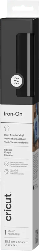 Cricut Flock Iron-on Schwarz 30,5 x 48,3 cm
