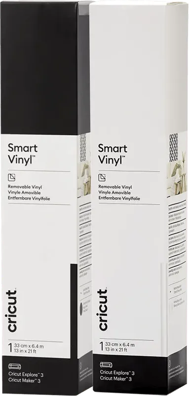 Cricut Smart Vinyl Ablösbar 33 x 640 cm Schwarz und Weiß Doppelpack