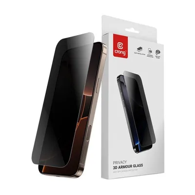 Displayschutz CRONG Privacy 3D Armour Glass iPhone 16 Pro Max 9H Aluminosilikat