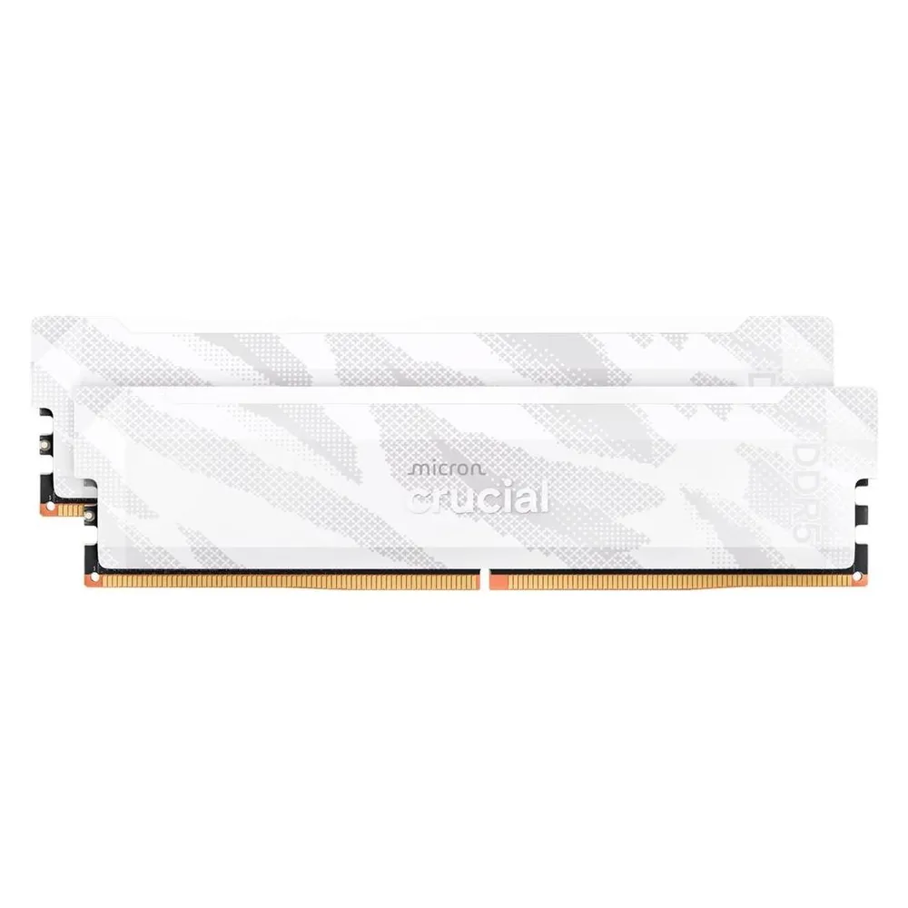 Memoria RAM Crucial Pro CP2K16G64C32U5W 32GB 2x16GB DDR5 6400MHz CL32 Intel XMP AMD EXPO Weiß