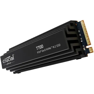 Crucial T700 1 TB PCIe Gen5 NVMe M.2 SSD mit Kühlkörper