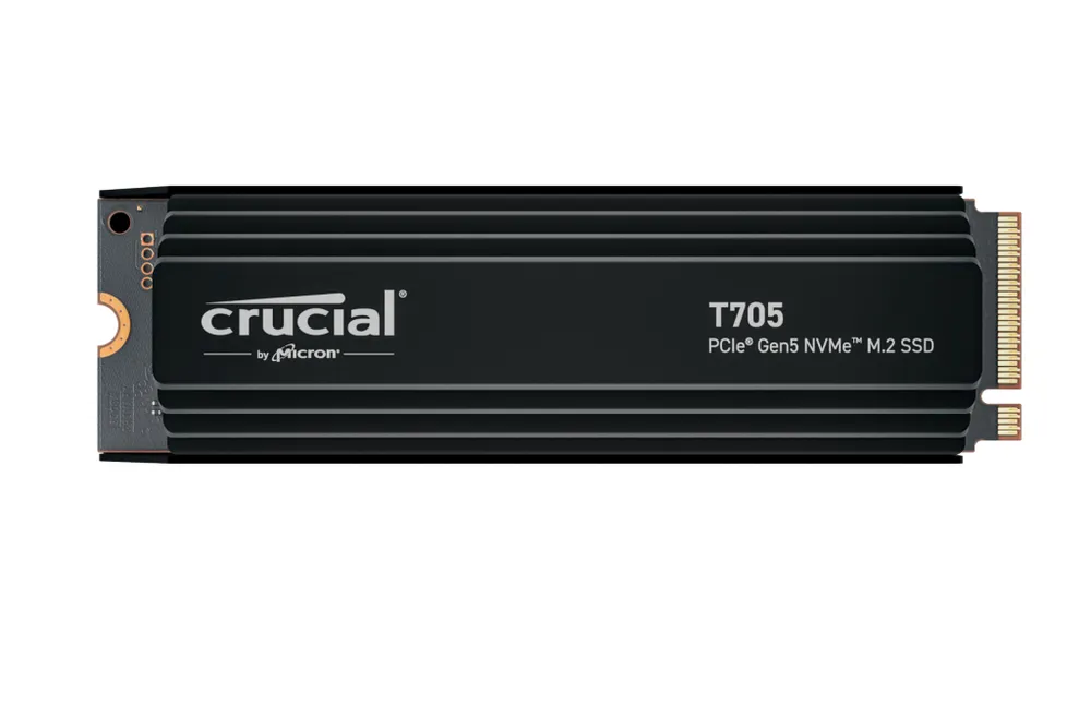 Crucial T705 SSD 1TB | ct1000t705ssd5 | M.2 2280 / M-Key / PCIe 5.0 x4 - Kühlkörper