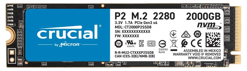 Crucial P2 | ct2000p2ssd8 | SSD - 2 TB