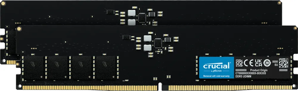 Crucial UDIMM 32GB Kit (CT2K16G56C46U5) | ct2k16g56c46u5 | 2x16GB - DDR5-5600