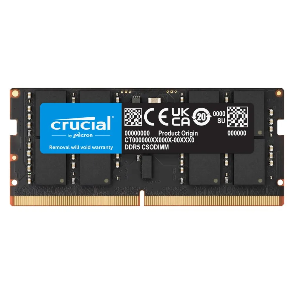 Arbeitsspeicher RAM Crucial CT32G64C52CS5 32GB 1x32GB DDR5 6400MHz CL52 SO-DIMM Schwarz