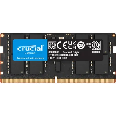 Arbeitsspeicher RAM Crucial CT32G64C52CS5 32GB 1x32GB DDR5 6400MHz CL52 SO-DIMM Schwarz
