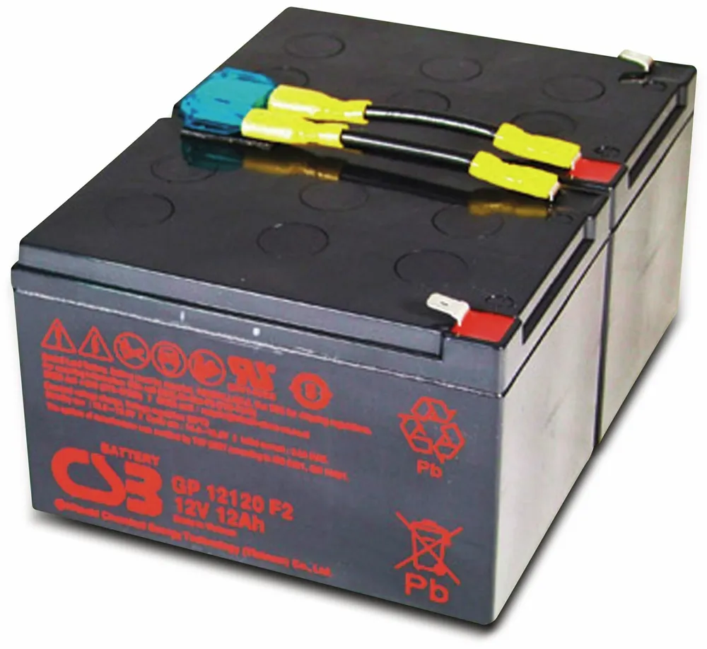 CSB Blei-Akkumulator, 24 V-, 12 Ah, geeignet für APC RBC6