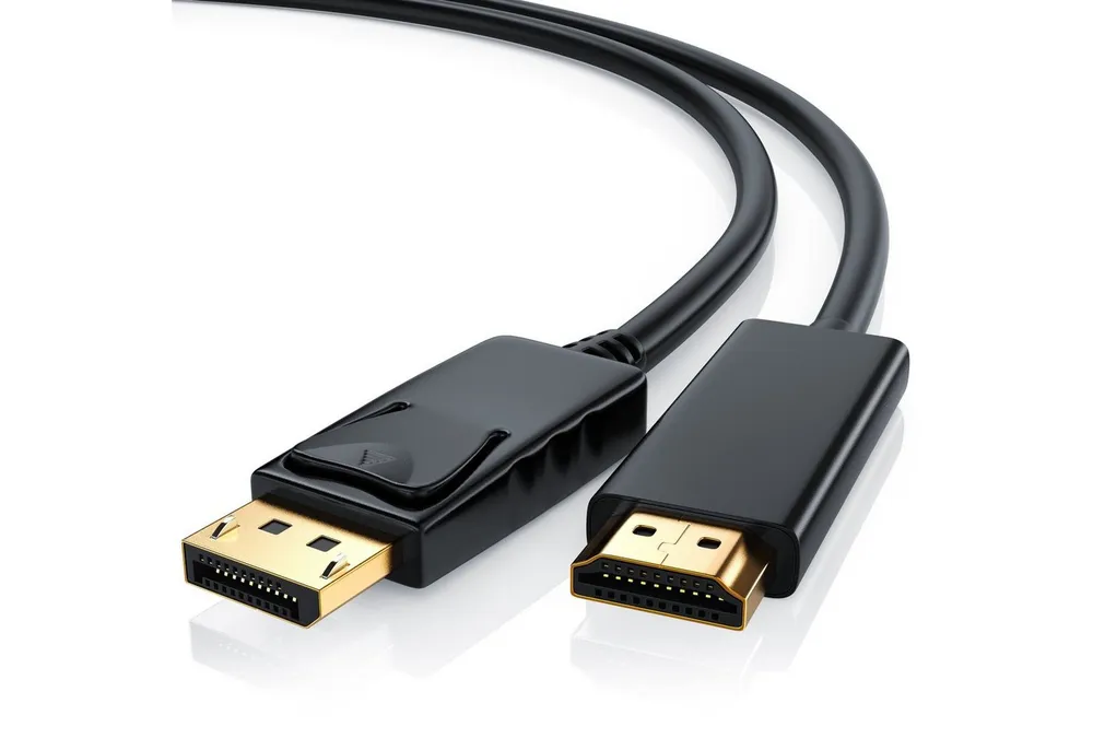 CSL Audio- & Video-Kabel, DisplayPort, HDMI, (300 cm), DP Monitor Kabel mit Audioübertragung - 3m