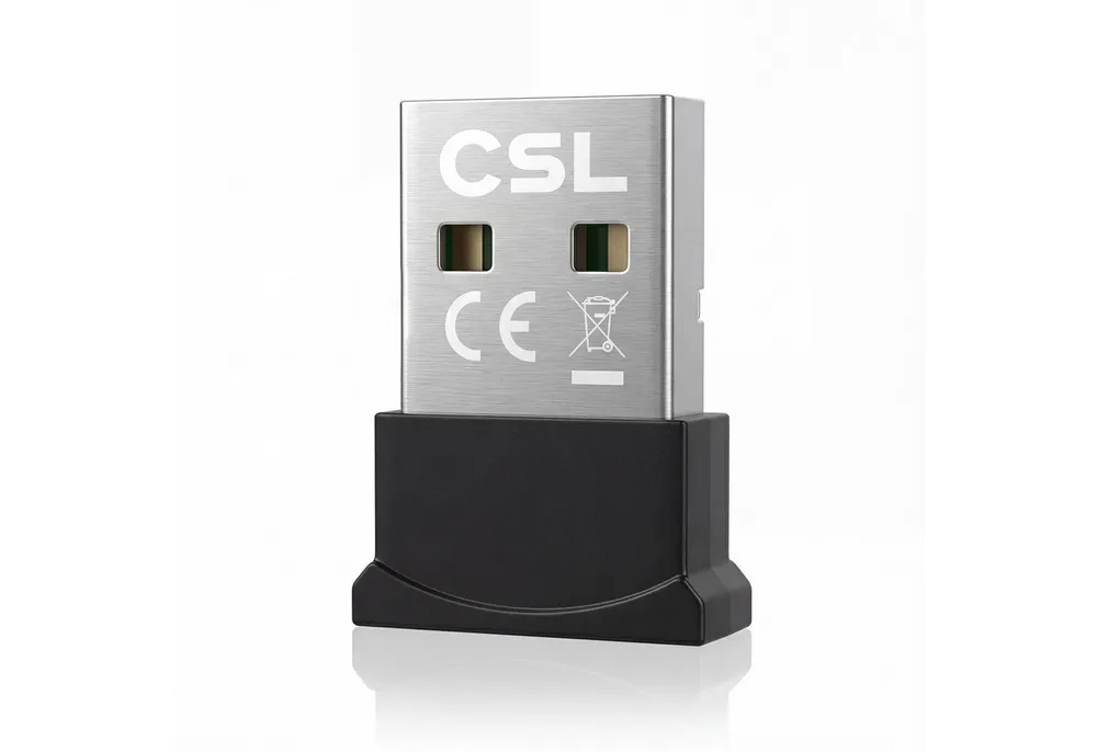 CSL BT USB Stick Nano, BT5.3 Adapter Dongle, Empfänger & Sender, bis 20 m Bluetooth-Adapter USB-A, 7 Geräte, für Kopfhörer, Lautsprecher, Maus, Tastatur, Windows 10 11