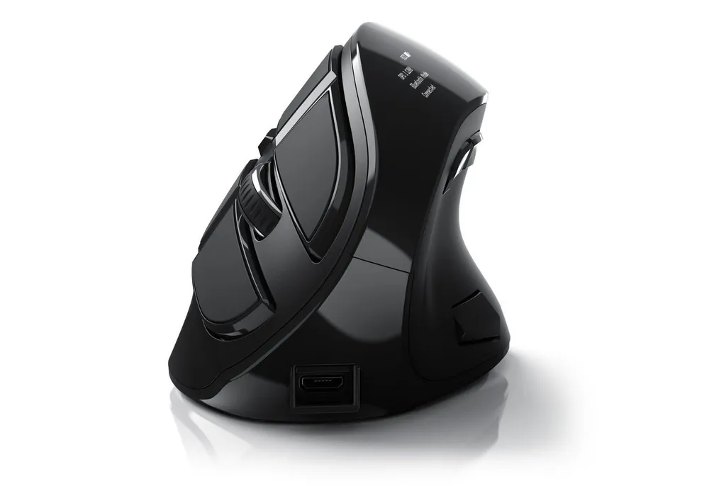 CSL ergonomische Maus (Bluetooth, Funk, Vertikal, optisch, kabellos, 2,4 Ghz, Armschonend, bis 2400 dpi)