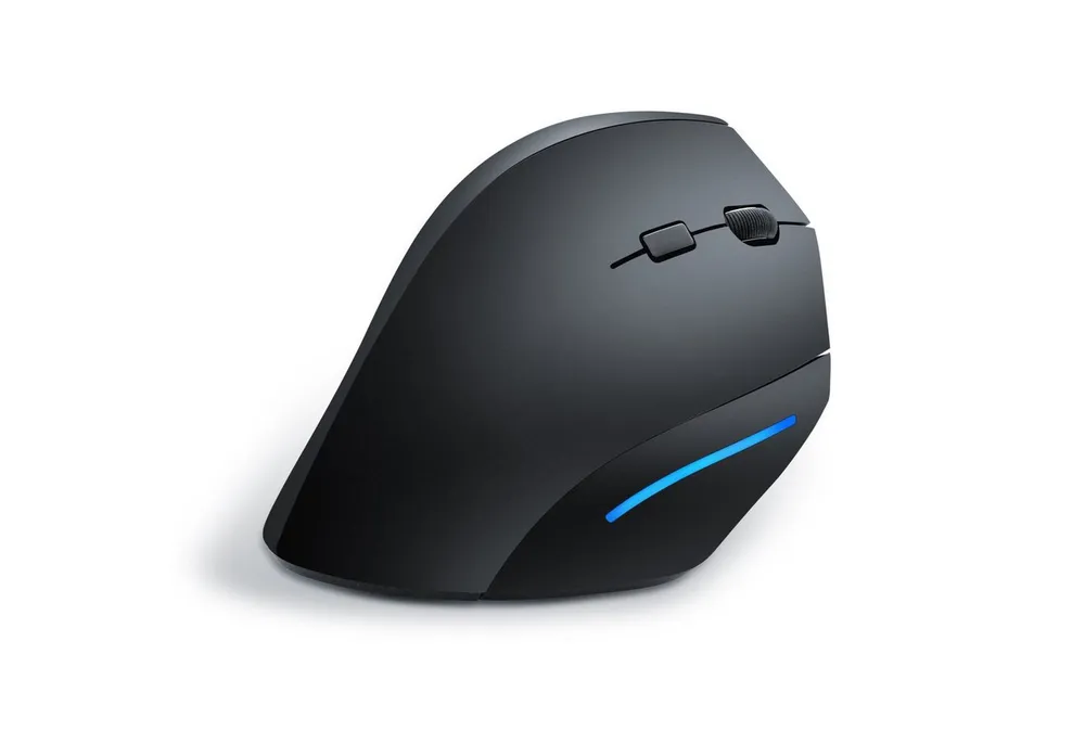 CSL ergonomische Vertikal Mouse 2,4 GHz, gegen Maus-/Tennisarm RSI Syndrom ergonomische Maus (Funk, kabellos Funk, vertikale Ausführung, besonders Armschonend, 6 Tasten)