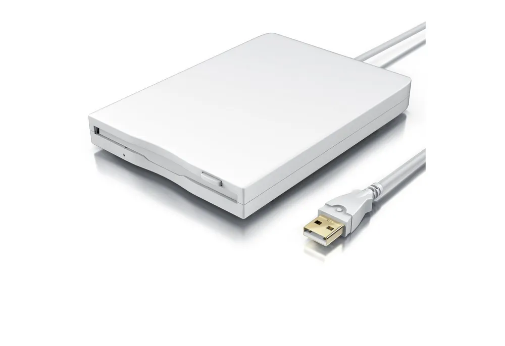 CSL Externes USB Diskettenlaufwerk FDD 1,44MB (3,5) geeignet für PC & MAC Diskettenlaufwerk (USB 1.1, USB 2.0 Schnittstelle (abwärts- aufwärtskompatibel), Windows 11 fähig)