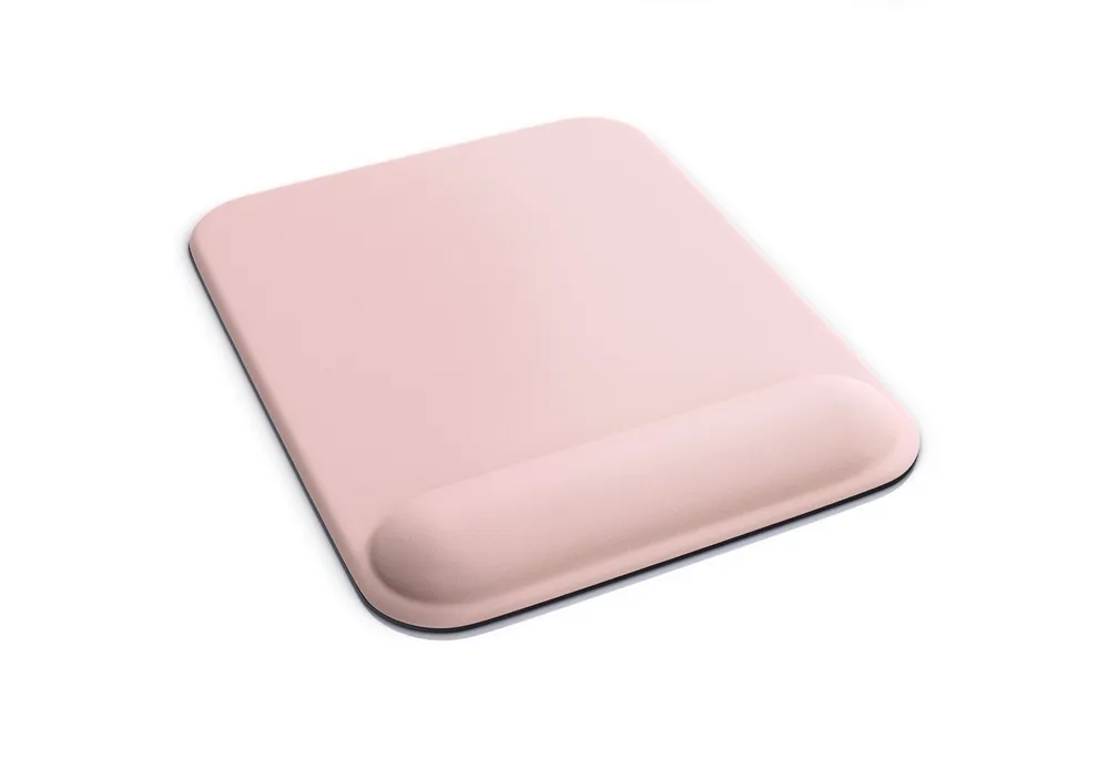 CSL Gaming Mauspad Office Gel Mousepad mit Handgelenkpolster 225 x 280 x 20 mm, Handballenauflage, Gelpolster ergonomisch, abwaschbar, rosa