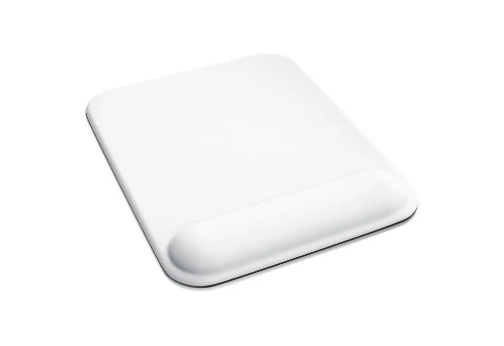 CSL Gaming Mauspad Office Gel Mousepad mit Handgelenkpolster 225 x 280 x 20 mm, Handballenauflage, Gelpolster ergonomisch, abwaschbar, weiß