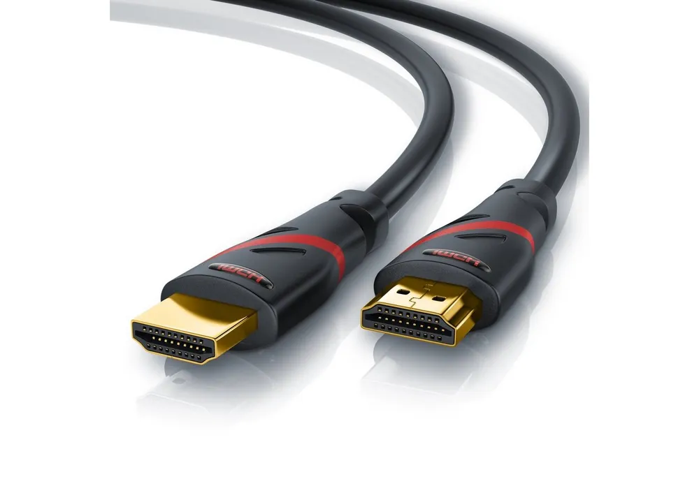 CSL HDMI-Kabel, 2.0b, HDMI Typ A (200 cm), 4K Ultra HD, UHD, Full HD, 3D, ARC, High Speed mit Ethernet - 2m