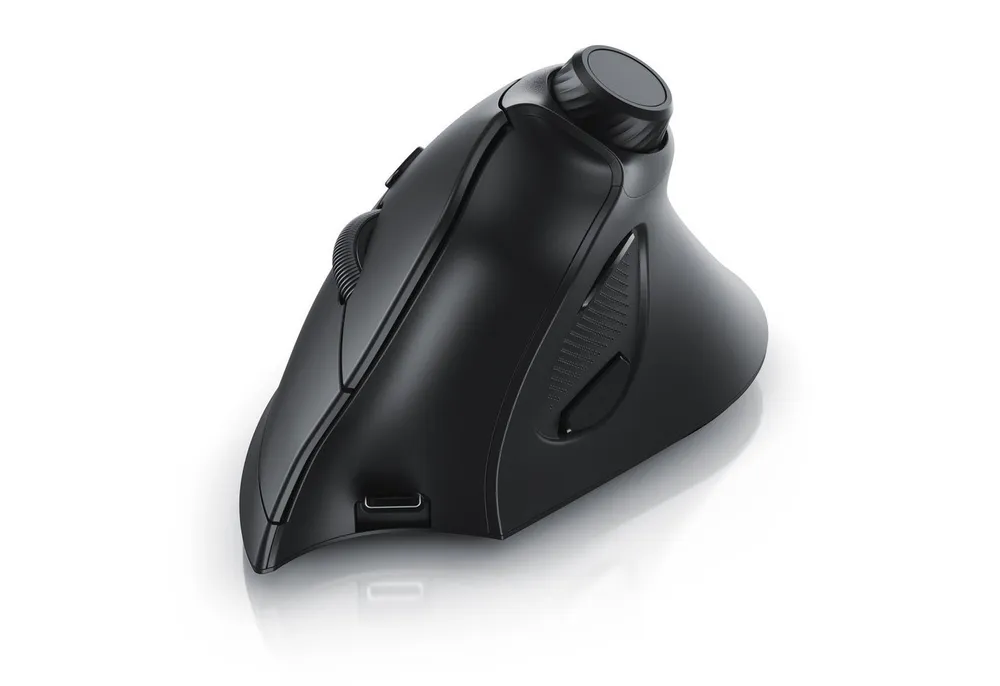 CSL kabellose Vertikalmaus, Wireless 2,4 GHz Funk, ergonomische Maus (Funk, 250 dpi, ergonomisches Design, gegen Mausarm Tennisarm, Multimedia-Drehregler)