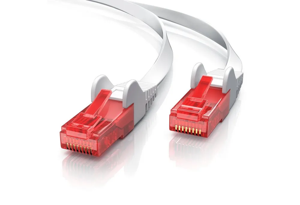 CSL LAN-Kabel, CAT.6, RJ-45 (Ethernet) (3000 cm), CAT 6 Flachband Netzwerkkabel Gigabit 1000Mbit/s Patchkabel flach 30m