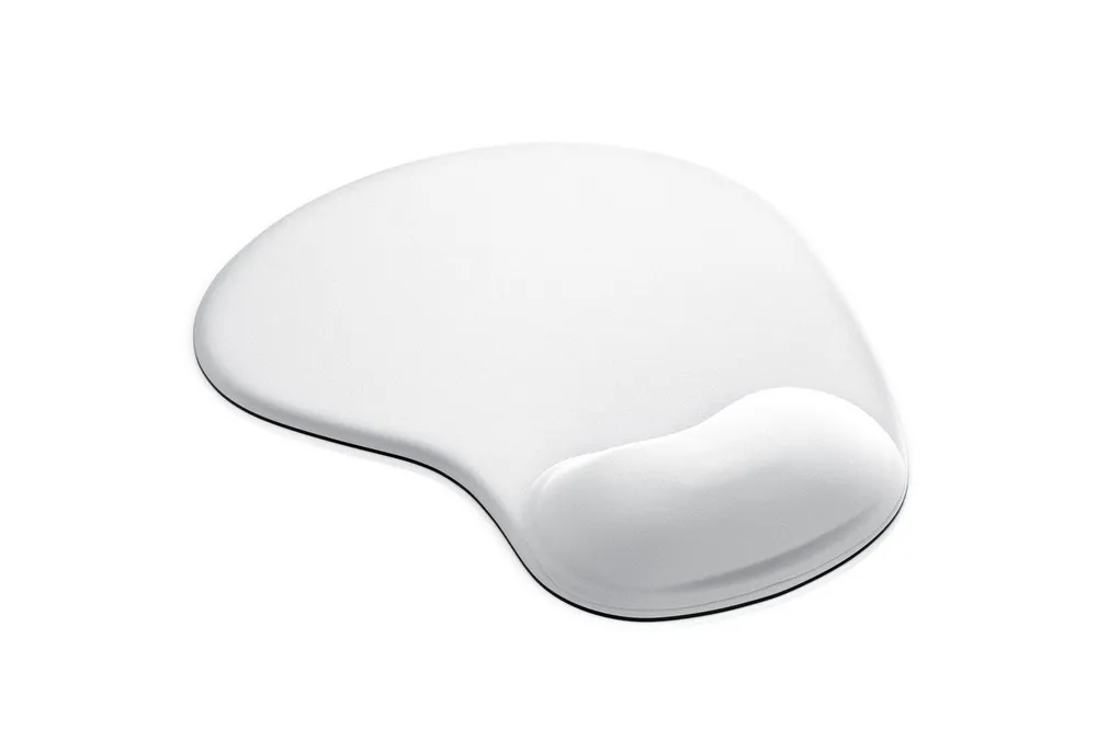 CSL Mauspad Office Gel Mousepad mit ergonomischer Handgelenkauflage, Office Gel Mousepad mit ergonomischer Handgelenkauflage,weiß