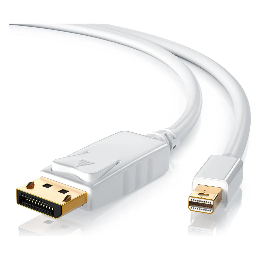 CSL Mini DisplayPort zu DisplayPort Kabel - Audio Video Kabel - FullHD - kompatibel Apple Lenovo Surface (2 m)