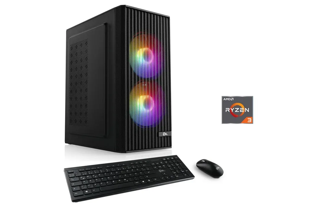 CSL Spectrum V23110 PC (AMD Ryzen 3 3200G, 16 GB RAM, 500 GB SSD, Luftkühlung)