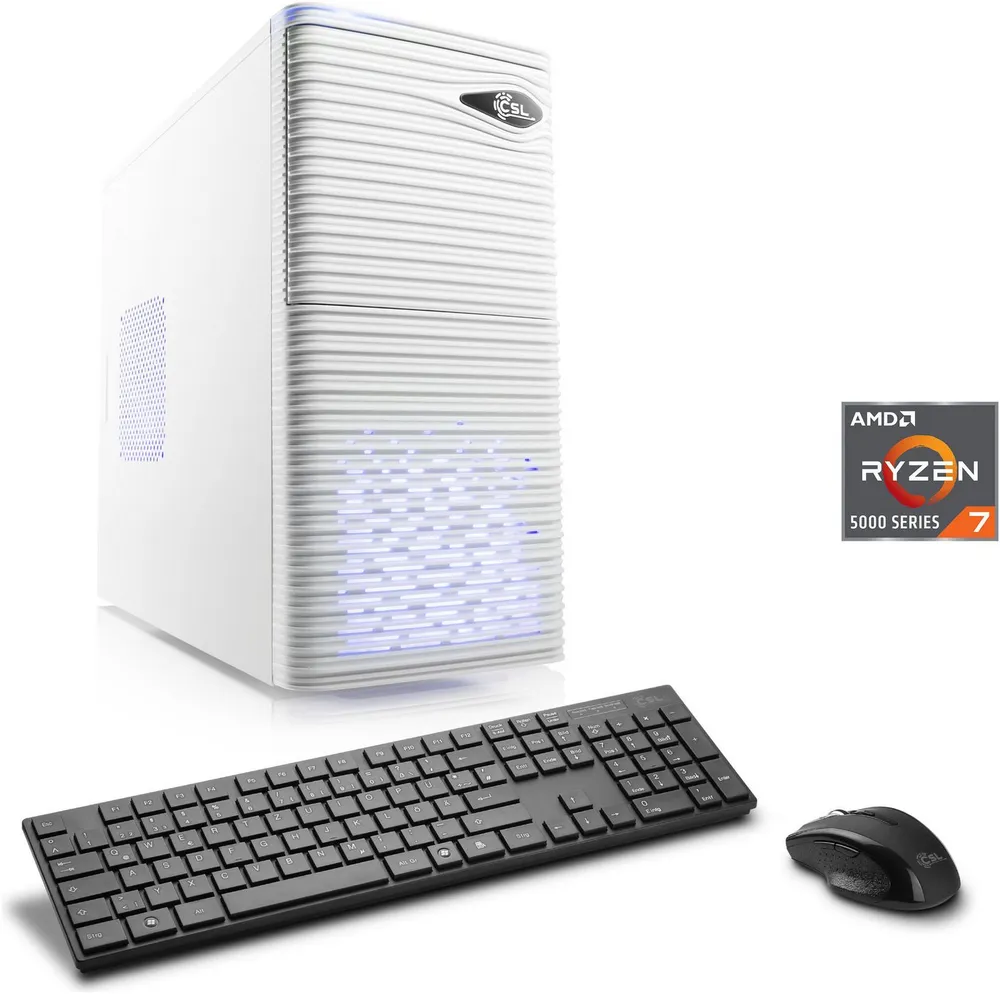 CSL Sprint V28124 Gaming-PC (AMD Ryzen 7 5700G, Radeon Graphics, 16 GB RAM, 1000 GB SSD, Luftkühlung)