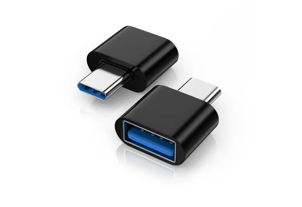 CSL Stecker USB-C auf USB-A Buchse für Handy, Laptop & Tablet, Konverter USB-Adapter USB Typ C zu USB Typ A, USB 2.0, 480 Mbit/s, OTG-Funktion, Plug & Play, kompakt