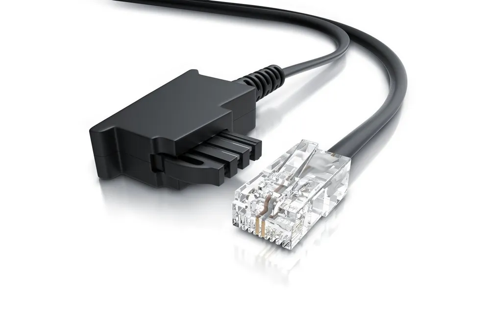 CSL Telefonkabel, TAE-F, RJ-45 (Ethernet) (1000 cm), Telefonkabel / Anschlusskabel Router an Telefondose Routerkabel - 10m