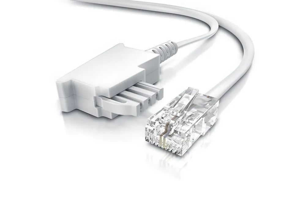 CSL Telefonkabel, TAE-F, RJ-45 (Ethernet) (1500 cm), Telefonkabel / Anschlusskabel Router an Telefondose Routerkabel - 15m