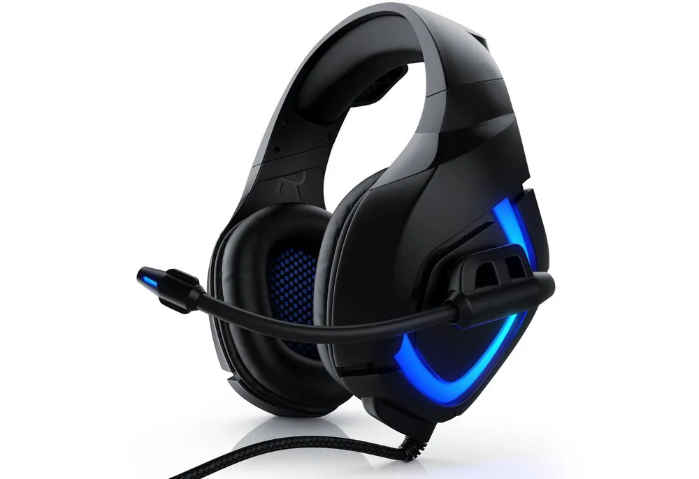 CSL USB "GHS-103" mit Mikrofon, Kopfhörer für PC, PS4 / 4 Pro Gaming-Headset (Gaming Headset kabelgebunden, Over-Ear Kopfhörer, LED-Beleuchtung)