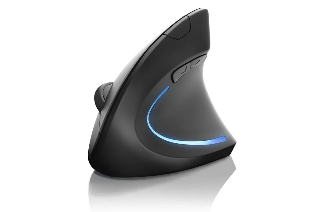 CSL Vertikalmaus, Kabellose mit Bluethooth ergonomische Maus (Bluetooth, Vorbeugung gegen Mausarm, für PC Laptop Notebook und Tablet)