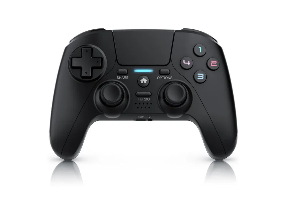 CSL Wireless Gamepad für PS4 & PC, Dual Vibration, Touchpad, Lautsprecher PlayStation 4-Controller (1 St., für Playstation 4 Pro / Slim, Lichtleiste Bluetooth, Headset Anschluss)