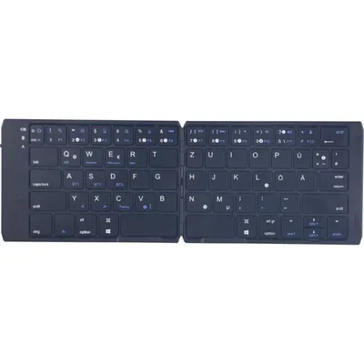 Tastatur C&T Two-fold DF007 faltbar Bluetooth kompakt schwarz QWERTZ