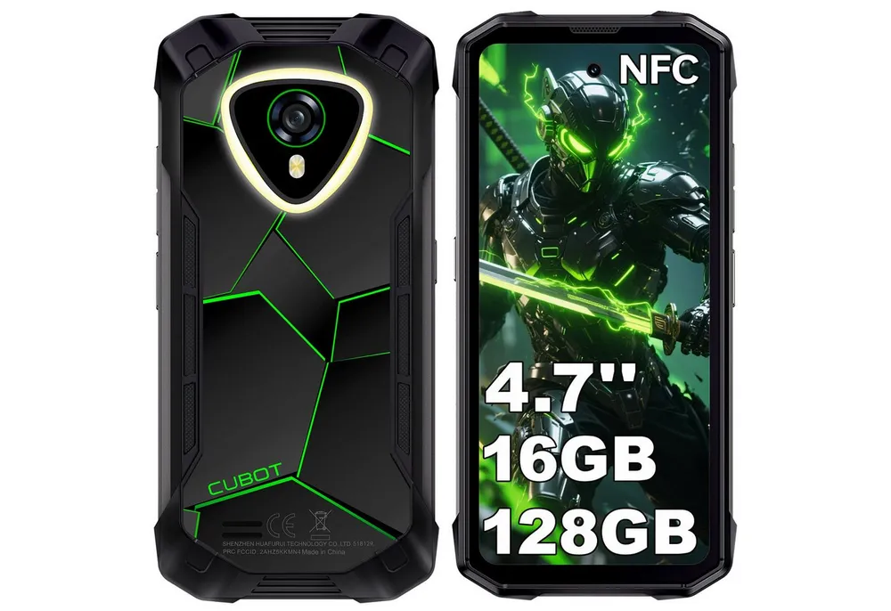 Cubot Kingkong Mini 4 Android 15 Outdoor Smartphone (11,94 cm/4.7 Zoll, 128 GB Speicherplatz, 48 MP Kamera, 4,7'' Display, 16GB+128GB, IP68, 4700mAh, NFC, OTG, GPS)