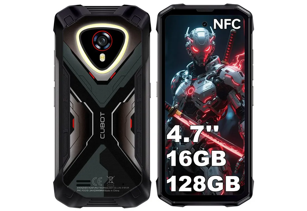 Cubot Kingkong Mini 4 Android 15 Outdoor Smartphone (11,94 cm/4.7 Zoll, 128 GB Speicherplatz, 48 MP Kamera, 4,7'' Display, 16GB+128GB, IP68, 4700mAh, NFC, OTG, GPS)