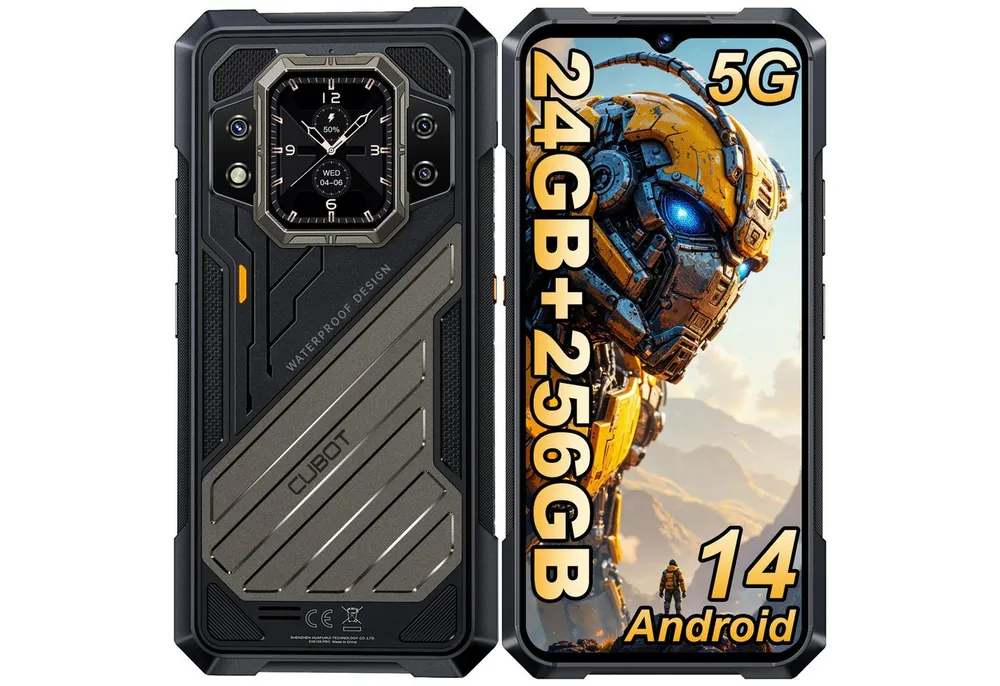 Cubot Kingkong X 32GB RAM + 256GB oder 512GB ROM 5G Outdoor Smartphone (16,72 cm/6.58 Zoll, 256 GB Speicherplatz, 100 MP Kamera, 6.58" FHD+ Display, 10200mAh, IP68/IP69K, 5G-Dual-SIM, NFC)