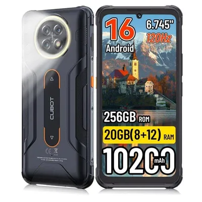 Cubot Kingkong Ace 5 4G 8GB 256GB Schwarz 6,75" Extrem helle Campinglampe