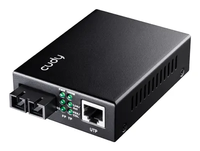 Cudy MC100GSA-20 Gigabit RJ45 auf SC Singlemode Konverter, 20 km, 1310 nm, Plug & Play