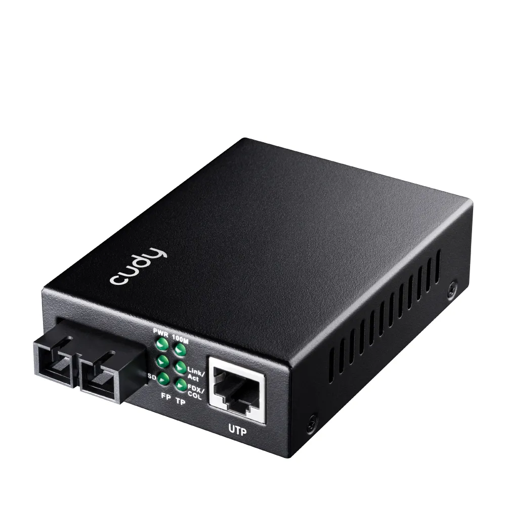 Cudy Konverter MC100SA-20 10/100M 1310nm Singlemode SC 20km Plug and Play Schwarz