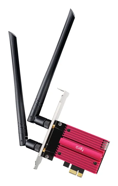 Netzwerkkarte Cudy WE9300 PCI Express 5765 Mbit/s Tri-Band Wi-Fi 7 Bluetooth 5.4 extern Antenne