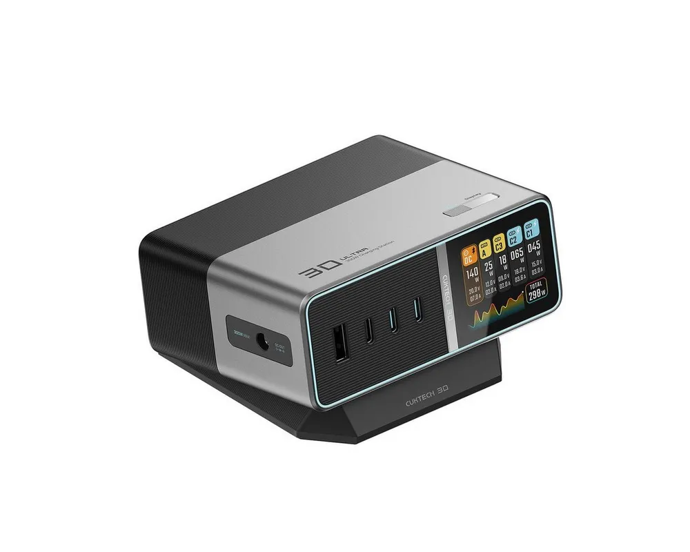 Cuktech Cuktech TA3005U 300W Ladestation 5in1 USB-C Silber Powerbank