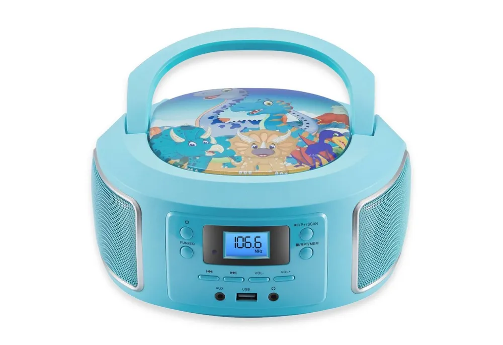 Cyberlux CL-940 tragbarer CD-Player (CD, Kinder CD Player tragbar, Boombox, Musikbox, FM Radio mit MP3 USB)