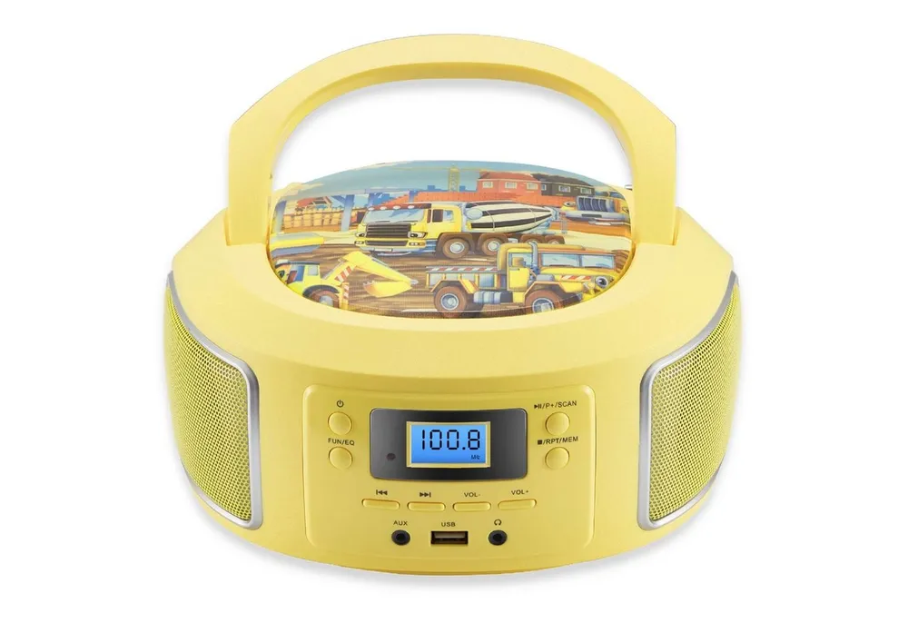 Cyberlux CL-950 tragbarer CD-Player (CD, Kinder CD Player tragbar, Boombox, Musikbox, FM Radio mit MP3 USB)