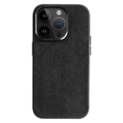 cyoo Alcantara Hlle iPhone 15 Plus Schwarz