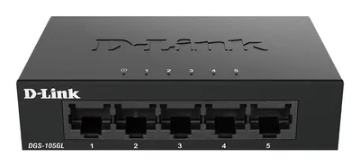 D-Link DGS-105GL 5-Port Plug&Play Gigabit Switch aus Metall